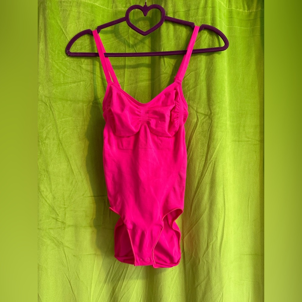 Neon Hot Pink Fuchsia Skims Control Extra Slimming Bodysuit Large XL Shapewear